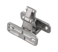 Cerniera per porta invisibile in acciaio inossidabile 304, resistente, a 180°, regolabile, in pietra, con piastra inferiore ispessita, capacità di carico 100-400 kg, argento