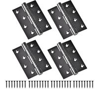 Cerniera per Porta Nero, 4 Pezzi 10x7,5 cm Cerniere Porte Pesanti Grandi in Acciaio inox Resistente per Porte Solide interne (4 Pezzi)