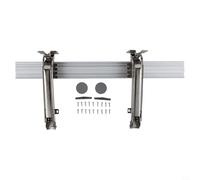 Cerniera per porta scorrevole ad apertura parallela a 180 gradi con asta di collegamento da 58 cm, in acciaio laminato a freddo resistente, per armadi da cucina e guardaroba con sistema di smorzamento