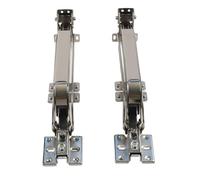 Cerniera per porta scorrevole, guida pieghevole per armadio, con funzionamento silenzioso di smorzamento, per armadio da cucina, busgate, in acciaio laminato a freddo, 26,4 cm, argento