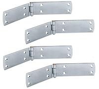 Cerniera per porte pesanti Gedotec - cerniera a vite | 4 pezzi - cerniere per tapparelle in acciaio | 300 x 38 mm | cerniera per porte zincata blu | spessore materiale cerniere 2,5 mm | cerniera a v