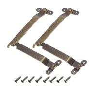 Cerniera piatta, 2 cerniere di supporto pieghevoli for coperchi, girevoli a 180 gradi in ferro, con for labbro for armadietti, scatole legno, grandi(6.89x1.26inch)