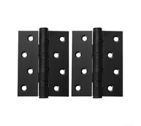 Cerniera piatta aperta in acciaio inox, 10,2 cm, per integrazione porta della camera da letto e collegamento del pannello della porta in legno, con rotazione costante (10 x 7 x 7 x 7 cm, nero)