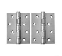Cerniera piatta aperta in acciaio inox, 10,2 cm, per sistemi di porte in legno e per applicazioni di telai di porte della camera da letto con comportamento raffinato (10 x 7 x 7 x 3 cm, argento)