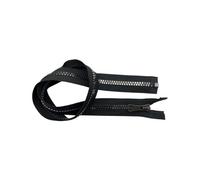 Cerniera Pressofusa Plastica Nera - Catena Lucida N.8 Oro, Argento, Canna di Fucile - Lunghezza 85 cm - 1 Cursore Divisibile