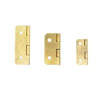 Cerniera quadrata ad angolo tondo da 10 pezzi antica in lamiera di ferro 180 gradi Bronzo 30 * 26