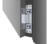 Cerniera regolabile in lega di zinco resistente, per armadi e porte a scomparsa, portata 110°, portata 60 kg, 114 x 28 mm, nero bianco