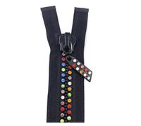 Cerniera separabile a doppio filo con strass, numero 10, per cucire abiti e capi di abbigliamento, lunghezza 60 cm (24 pollici),Stile C,10# - 5 pezzi