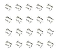 Cerniera - Set di 20 cerniere Gomito x91 con chiusura morbida, supplemento dritto per avvitare, altezza 1, realizzate in acciaio nichelato.