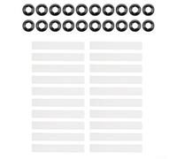 Cerniera silenziosa per porta del garage, 80 mm, con 20 manicotti e dadi per un funzionamento regolare, struttura in PP e metallo, compatibile con la maggior parte delle porte da garage