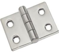 Cerniera sporgente in acciaio inox AISI 316, 50x50 mm, lucida - Osculati 38.284.00