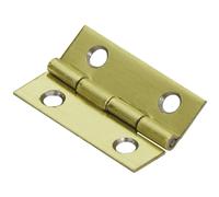 Cerniera stretta in acciaio ottonato 70x40 mm 2 pz Ottone