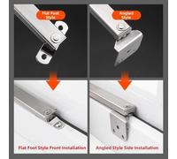 Cerniera telescopica regolabile in acciaio inox elettrolitico e lega di zinco per telaio in alluminio e plastica (A)