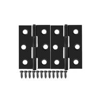 Cerniera universale for porta in acciaio inossidabile con viti, piastra di montaggio for mobili, cassetti e staffa di fissaggio piatta(B)