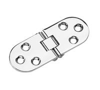 Cerniera vassoio per maggiordomo 80 * 30 mm Flip toppta della cerniera da 180 gradi in lega di zinco per macchina da cucire, tavolo pieghevole, mobili pieghevoli rotondi (ARGENTO)