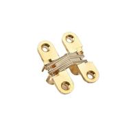 Cerniere 1 PCS Cerniere nascoste 8x42MM Cerniera for porta invisibile a scomparsa con cerniera Cuscinetto 180D vite for porte pieghevoli/mobili for finestre fai da te Interne(Gold)