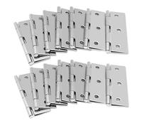 Cerniere 10 PCS 3 pollici Cerniera della porta Cerniere piatte in acciaio inossidabile for mobili for finestre Connettore for Libreria Scatola di legno Ferramenta for Interne