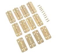 Cerniere 12 cerniere for porte di mobili dorate da 37 mm x 17 con viti for decorative for a scatola, piccole for accessori for, cassetti e armadietti