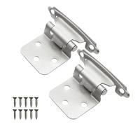 Cerniere 2x Cerniere a molla da cucina Tampone idraulico Cerniera a chiusura automatica Set for sovrapposizione di armadietti for mobili Montaggio a chiusura automatica Porta dell'armadio(Silver)