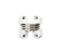 Cerniere 6 pezzi cerniere nascoste in plastica ferro porta pieghevole invisibile cerniera a croce a scomparsa in sostituzione hardware for mobili Interne(White)