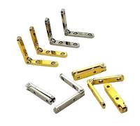 Cerniere a 90 gradi in lega di zinco con sette lettere, cerniera a molla for scatola di legno, regalo, vino, gioielli, armadietto, ferramenta for mobili(Silver,2PC)