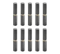 Cerniere a battuta pieghevoli, 10 pezzi, cerniere a barilotto saldabili, 4" x 9/16" (LxP) in acciaio al carbonio, cerniere a barilotto saldabili e staccabili for cancelli in metallo, porte a battente,