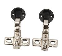 Cerniere a Chiusura Ammortizzata 26mm, Kit Completo per Porte in Vetro, Mezza Copertura, Design Elegante, Resistenti e Silenziose, Ideali per Armadi e Mobili