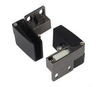 Cerniere a chiusura automatica in lega di zinco per porte in vetro senza telaio, nessuna foratura richiesta, posizionamento automatico per un uso semplice, si adatta a vetri di spessore 3 5 mm (nero)