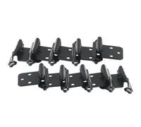 Cerniere a chiusura automatica per armadietti, confezione da 10, resistenti, con chiusura ammortizzata, per ante di mobili da cucina, cerniere in acciaio laminato a freddo cromate (nero)