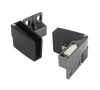 Cerniere a chiusura automatica per porte in vetro, robusta struttura in lega di zinco, nessuna foratura necessaria, meccanismo automatico per una comoda chiusura, adatto a vetri da 3 5 mm (nero)