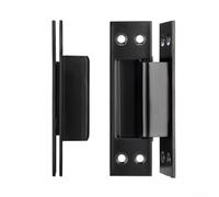 Cerniere a croce nascoste per porte pieghevoli e in legno, corpo in lega di zinco e connettore in acciaio inossidabile, accessori per porta invisibile per spazi minimi e finitura pulita (nero)