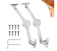 Cerniere a discesa, 2 cerniere di supporto per coperchio a chiusura morbida, per sollevare porte e armadietti, resistenti, con viti e chiave esagonale, per porte della cucina, cassetti, finestre