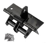 Cerniere a molla per porte a chiusura automatica per installazione della porta d'ingresso, resistenti alla ruggine e adatte a più impostazioni (nero)