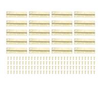 Cerniere a Ribalta in Ferro, 75x25mm, 20 Pezzi, Gialle, Cerniera Pieghevole Retrò per Mobili e Armadi - Struttura Robusta, Installazione Facile, Per Tavoli e Contatori Pieghevoli