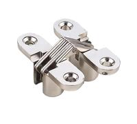 Cerniere a Scomparsa 1 PZ Cerniere Nascoste 8x42 MM Invisibile A Scomparsa Croce Cerniera Della Porta Cuscinetto 180D Con Vite for Pieghevole/Finestra mobili FAI DA TE(Silver)