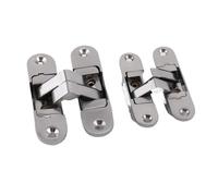 Cerniere a scomparsa for porte a filo in legno da 2 pezzi regolabili 95 * 23 mm Cerniera a croce nascosta con ingresso invisibile(09R SLIVER)