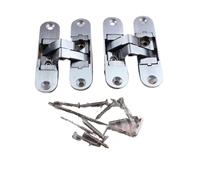 Cerniere a scomparsa for porte a filo in legno da 2 pezzi regolabili 95 * 23 mm Cerniera a croce nascosta con ingresso invisibile(09L Black)