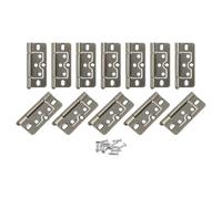 Cerniere a scomparsa pieghevoli, 12 pezzi, 3x1,4 pollici, cerniere for porte, cerniere for porte a soffietto, cerniere antirumore, placcatura for mobili, armadi, finestre, guardaroba con viti, colore