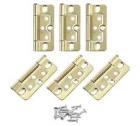 Cerniere a scomparsa pieghevoli, 6 pezzi, 3x1,4 pollici, cerniere for porte, cerniere for porte a soffietto, cerniere antirumore, placcatura for mobili, armadi, finestre, guardaroba con viti, colore s