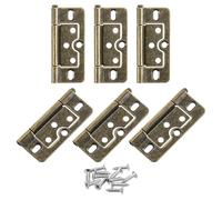 Cerniere a scomparsa pieghevoli, 6 pezzi, 3x1,4 pollici, cerniere for porte, cerniere for porte a soffietto, cerniere antirumore, placcatura for mobili, armadi, finestre, guardaroba con viti, colore s