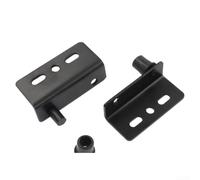 Cerniere a scomparsa resistenti per porte e armadi in legno, 4 set di ferramenta in acciaio laminato a freddo con finitura nera opaca, 40 x 18 x 13 mm (nero)