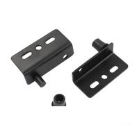 Cerniere a scomparsa resistenti per porte e armadi in legno, in acciaio laminato a freddo, finitura nera opaca, 40 x 18 x 13 mm, resistenza industriale per armadi e (nero)