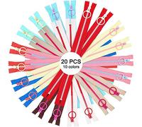 Cerniere a Spirale in Nylon Cucito Artigianale, Cerniere Lampo Invisibile Bobina Multicolore Chiusure 20 Pezzi per DIY Vestiti Borsa Astuccio Federa (20 Colori, 30cm)