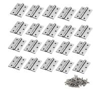 Cerniere a testa pieghevole da 20 pezzi, cerniera for scatola piccola, for porta hardware for mobili domestici in tonalità acciaio inossidabile con 120 viti Per Porte Di Casa E Stanza