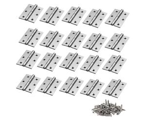 Cerniere a testa pieghevole da 20 pezzi, cerniera for scatola piccola, for porta hardware for mobili domestici in tonalità acciaio inossidabile con 120 viti Per Porte Di Casa E Stanza