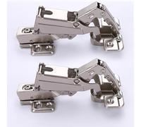 Cerniere ad angolo grande, senza cornice, per porte di armadietti, nascoste, idrauliche, chiusura morbida, 1 paio (copertura completa)