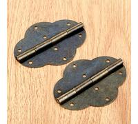 Cerniere antiche, decorative in bronzo, cerniera for scatola di legno, 2 pezzi 69 * 54 mm Cerniere for mobili vintage Cerniera for porta del cassetto dell'armadio Cerniere decorative antiche for gioie
