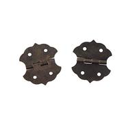 Cerniere antiche, decorative in bronzo, cerniere for scatole di legno, cerniere for porte di armadietti for fiori piccoli, cerniere di testa, accessori for borse tono bronzo a 4 fori, 29 * 32 mm, con