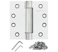 Cerniere automatiche per porte a chiusura automatica, in acciaio inox, 10,2 x 10,2 cm, cerniere a molla nera, cerniere resistenti, per interni interni e esterni, dispensa, cantina, porte anteriori, elencate, confezione da 4