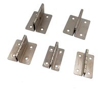 Cerniere bifold doppie for porta pieghevole, cerniera doppia silenziosa for mobili vintage da 5 pezzi, spessore acciaio 1,0 mm, dimensioni multiple for il miglioramento della casa(51 x 20 x 1.0)